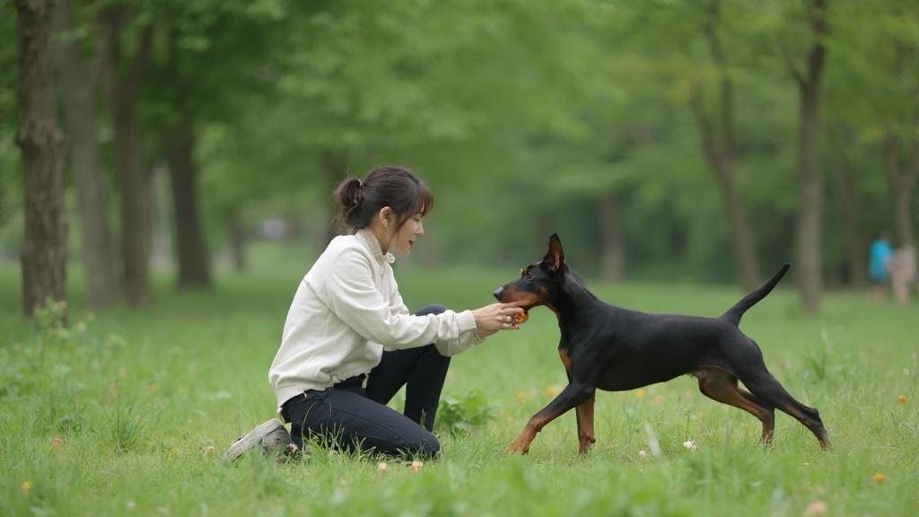 도베르만 새끼의 호기심 많은 성격과 훈련의 중요성