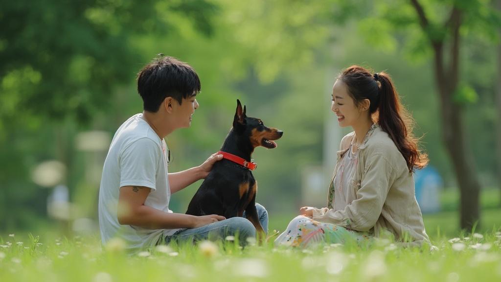 도베르만 새끼의 호기심 많은 성격과 훈련의 중요성
