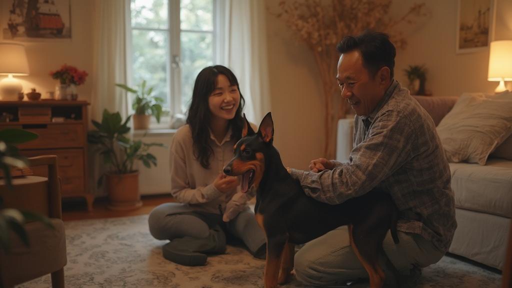 도베르만 새끼의 호기심 많은 성격과 훈련의 중요성