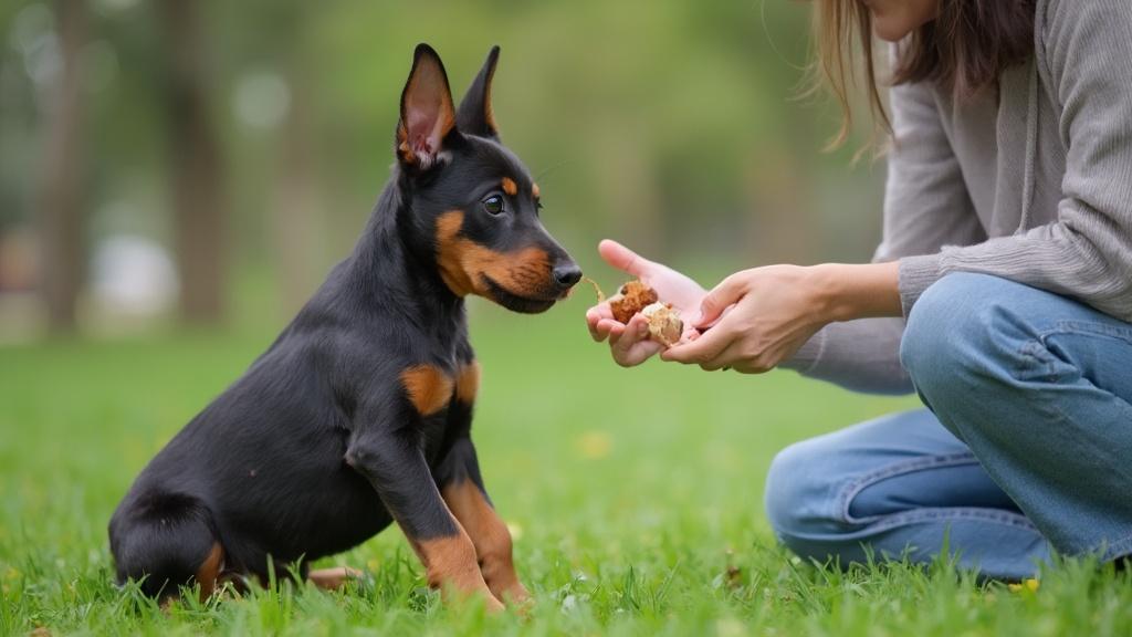도베르만 새끼의 호기심 많은 성격과 훈련의 중요성
