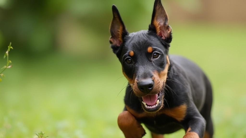 도베르만 새끼의 호기심 많은 성격과 훈련의 중요성