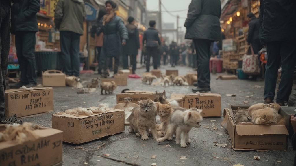 고양이의 운명, 모란시장에서 벌어지는 충격적 현실